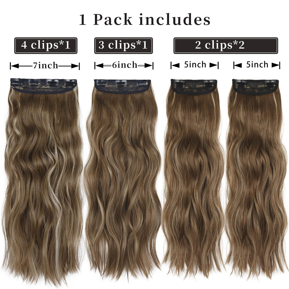 Détail des clips des extensions de cheveux LEEONS