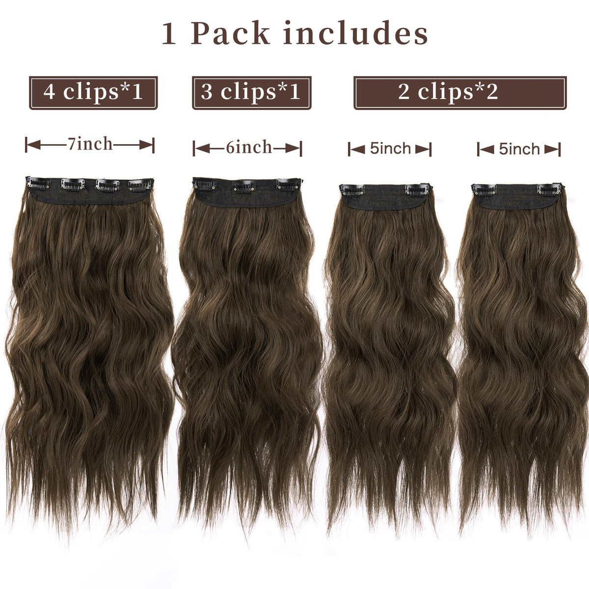Détail des clips des extensions de cheveux LEEONS