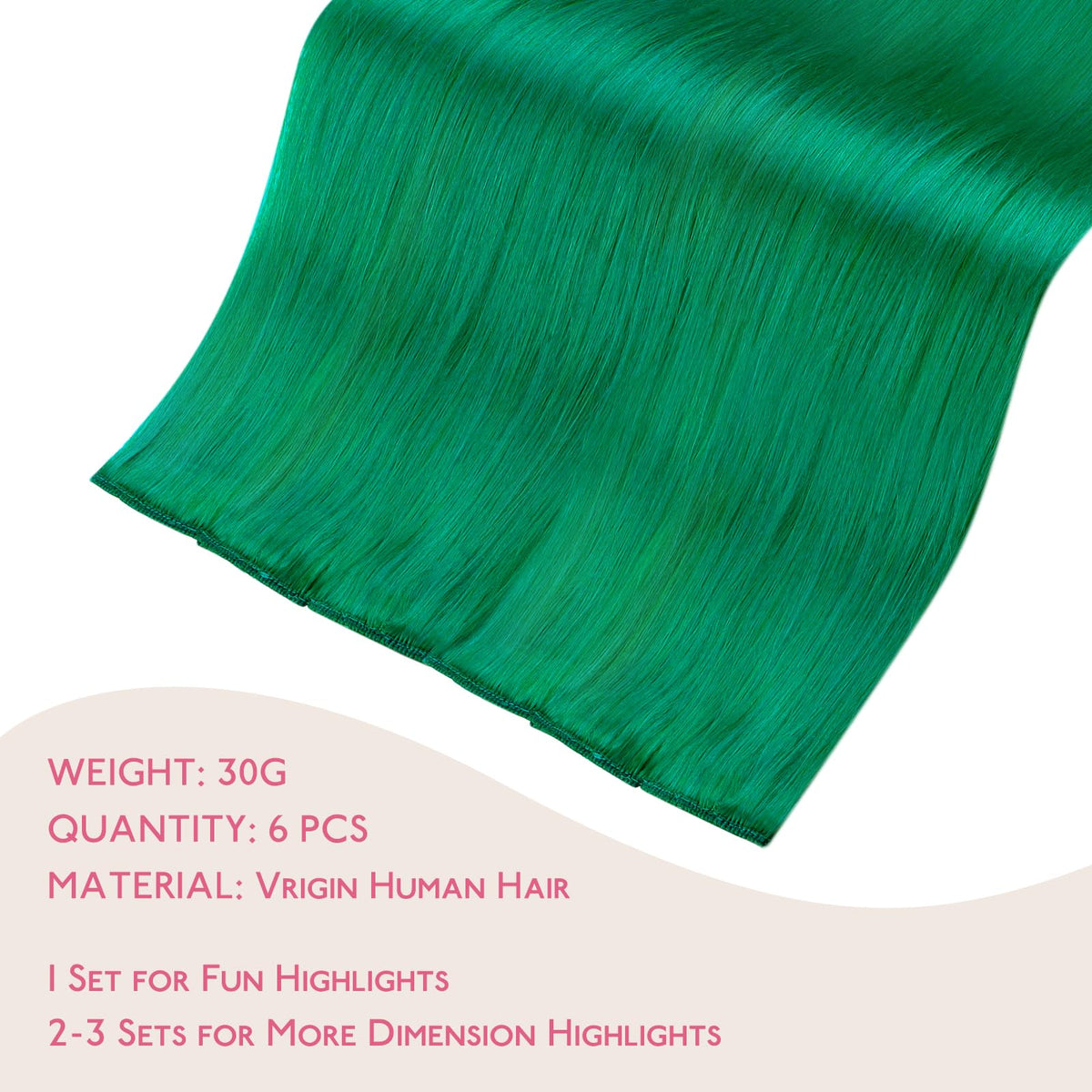 Détail des clips des extensions de cheveux Wennalife