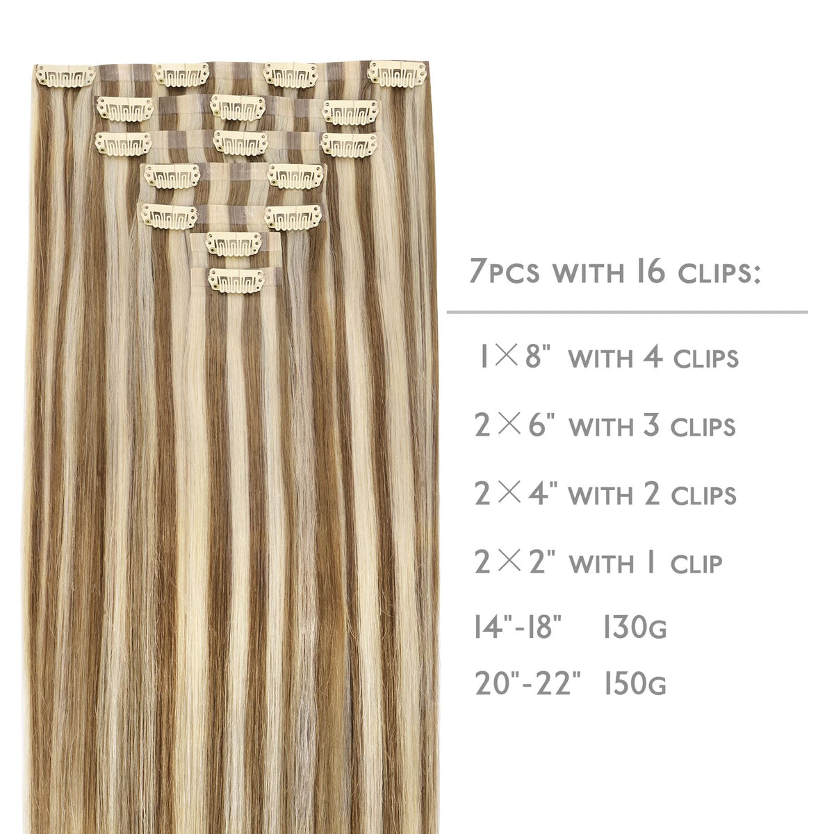 Détail des clips des extensions de cheveux Wennalife