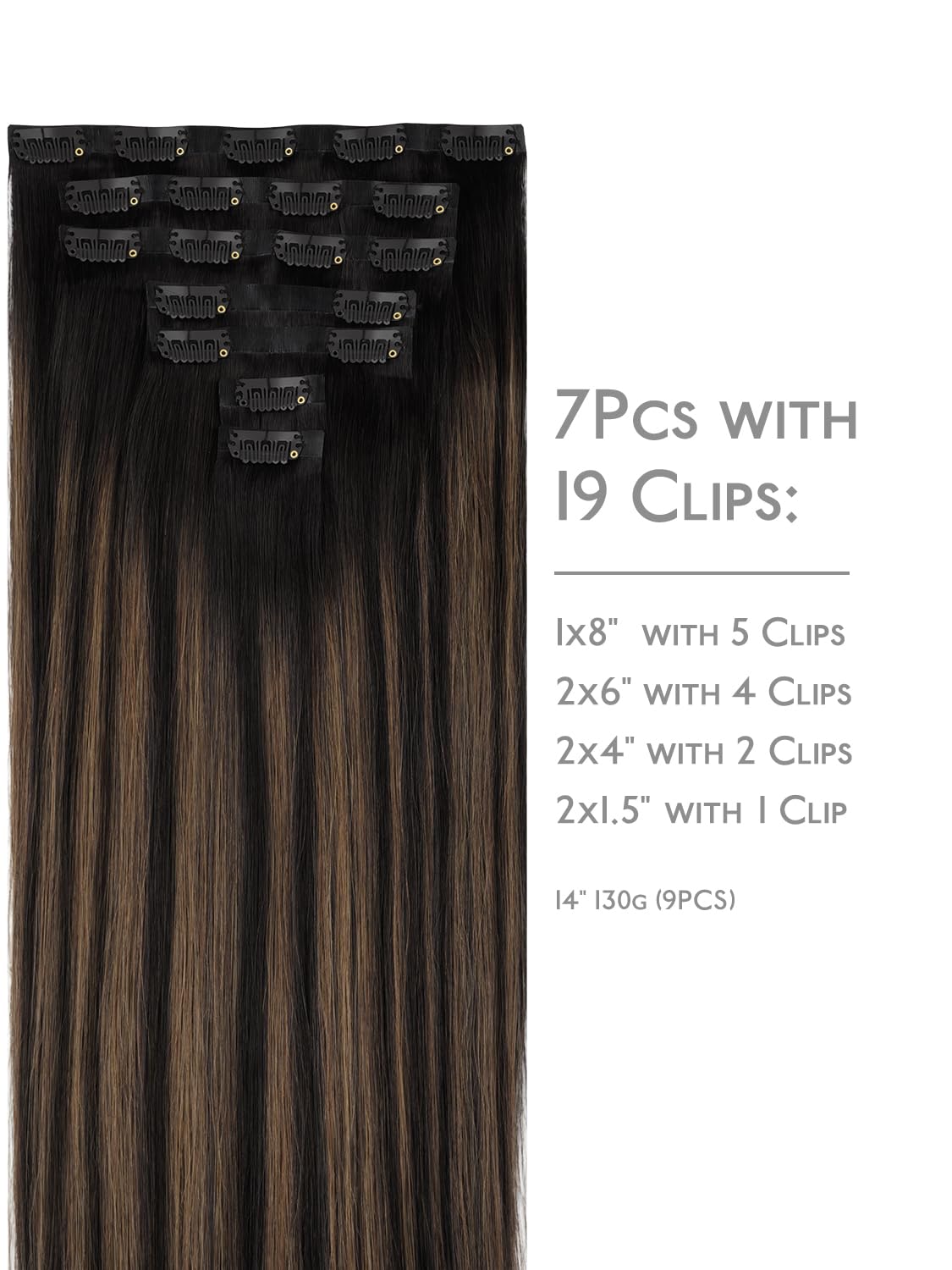 Détail des clips des extensions de cheveux Wennalife