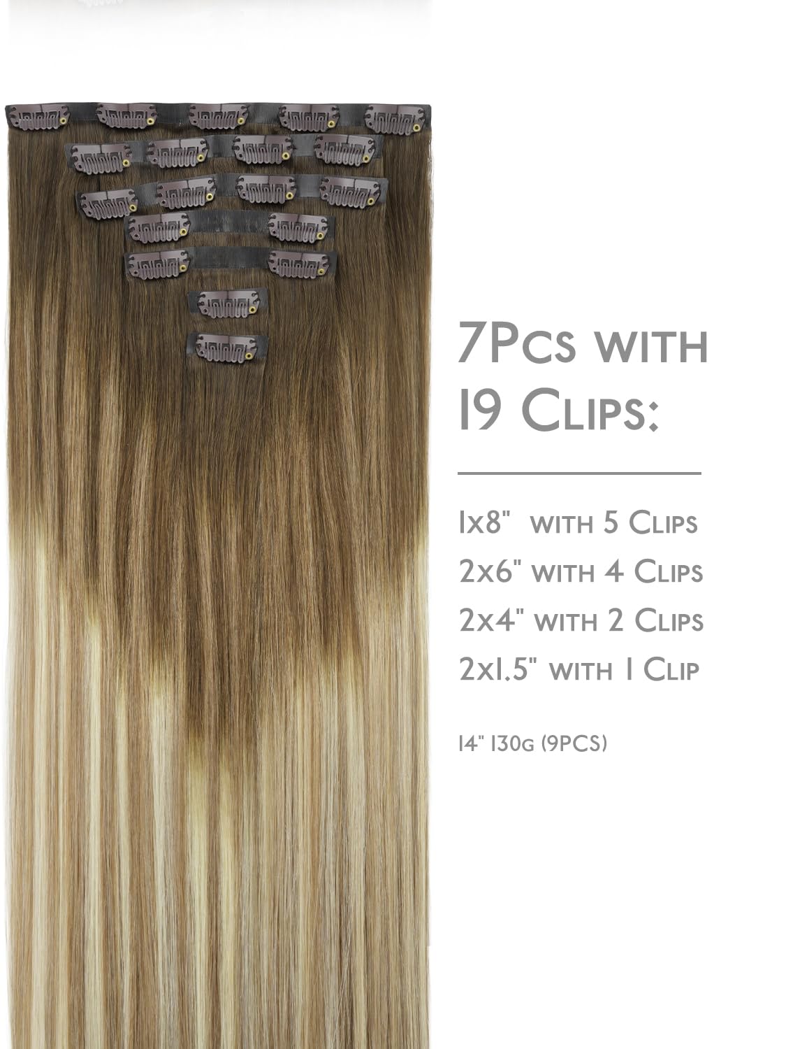 Détail des clips des extensions de cheveux Wennalife
