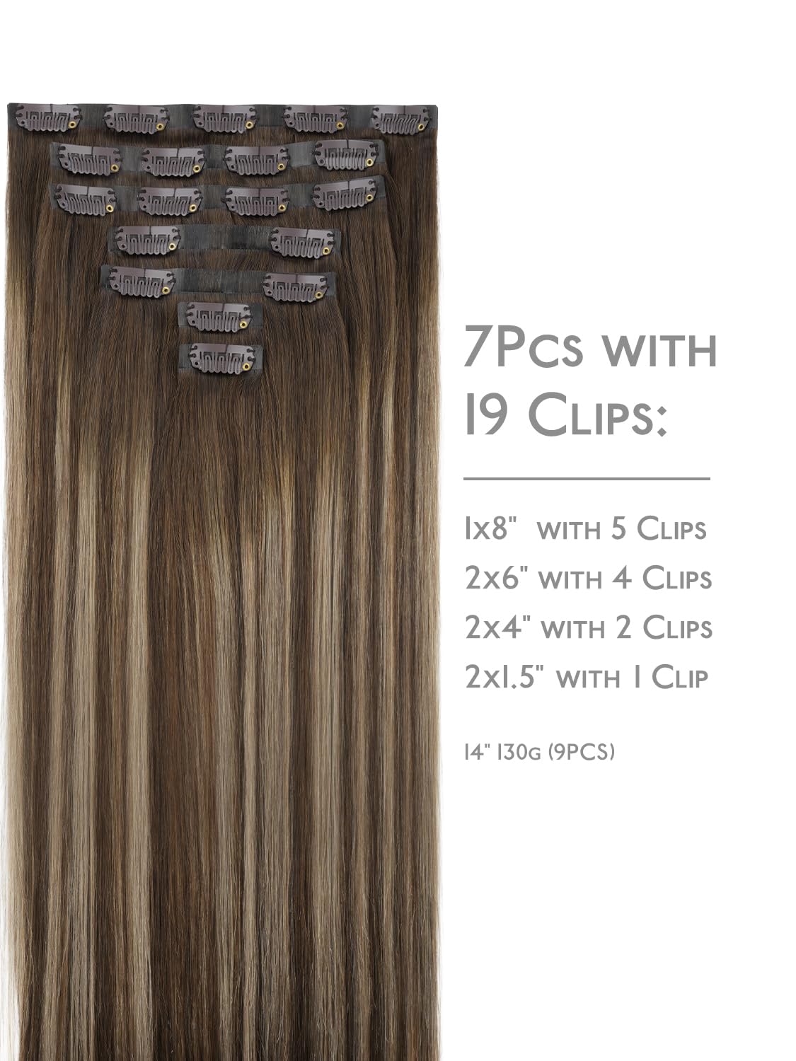 Détail des clips des extensions de cheveux Wennalife
