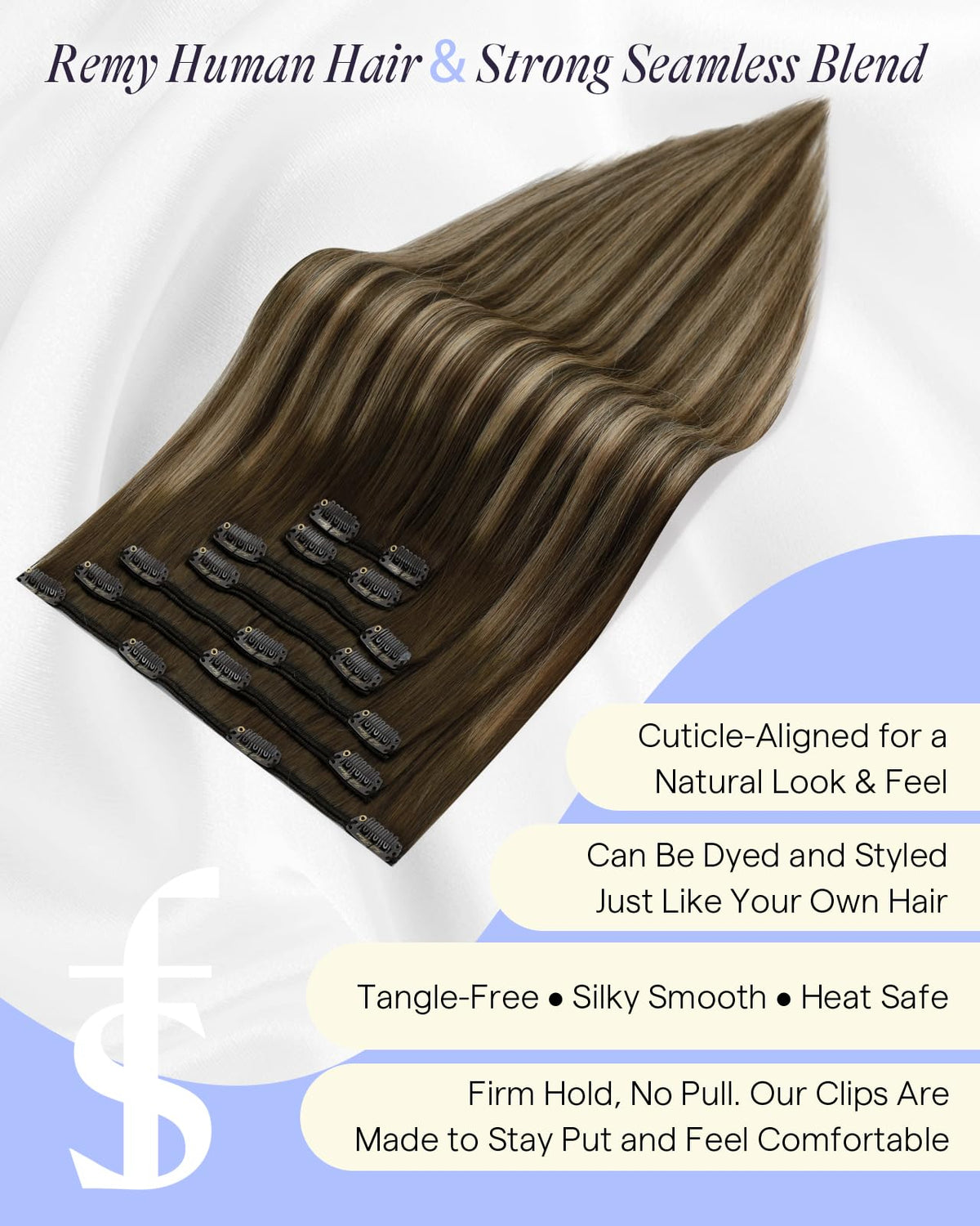 Détail des clips des extensions Full Shine