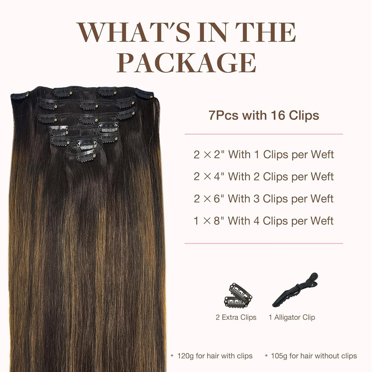 Détail des clips des extensions GOO GOO pour un port confortable