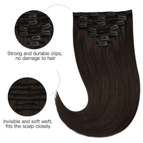 Détail des clips en acier inoxydable des extensions capillaires hotbanana
