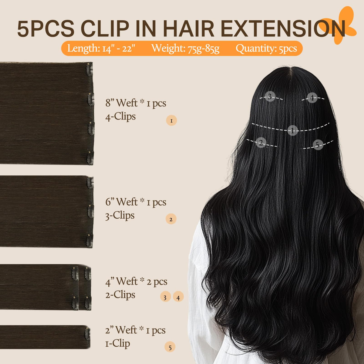 Détail des clips en acier inoxydable des extensions DOORES