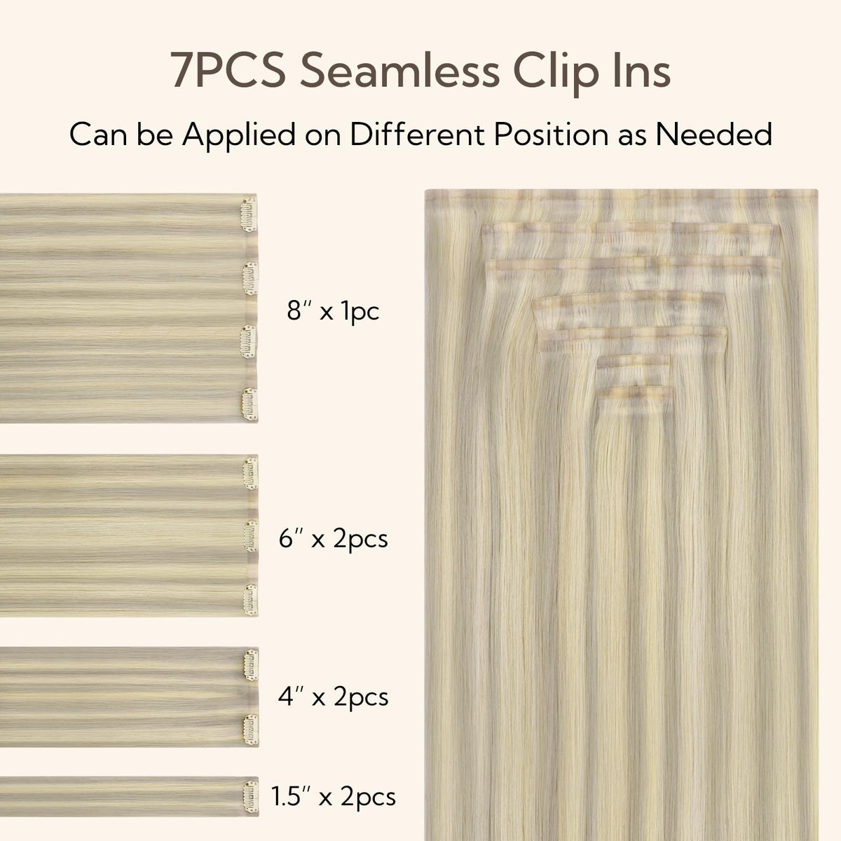 Détail des clips en acier inoxydable des extensions hotbanana