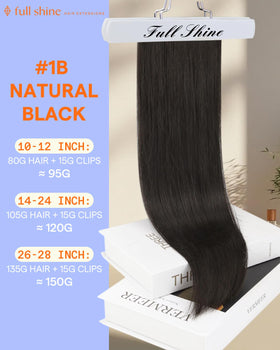 Détail des clips en caoutchouc doux des extensions Full Shine