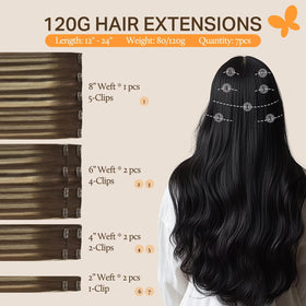 Détail des clips en métal en forme de U des extensions DOORES