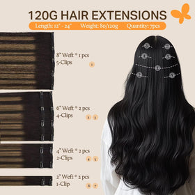 Détail des clips en métal U des extensions de cheveux DOORES