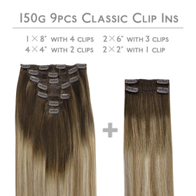 Détail des clips en silicone des extensions capillaires Wennalife