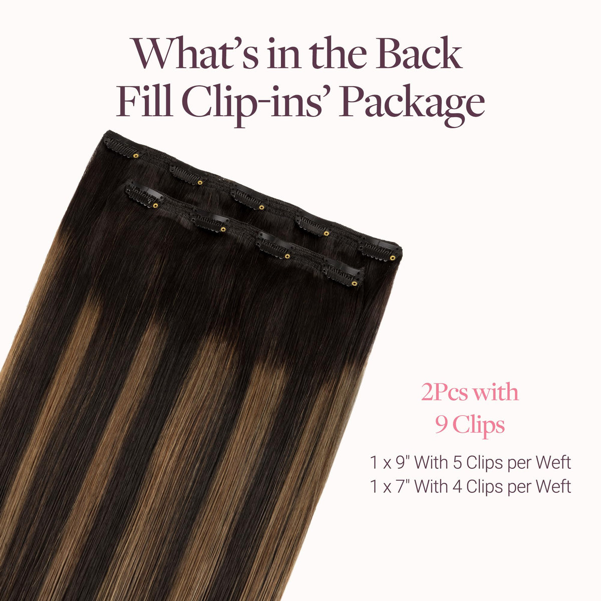 Détail des clips en silicone des extensions de cheveux GOO GOO