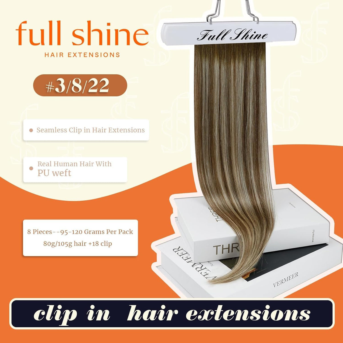 Détail des clips en silicone des extensions Full Shine