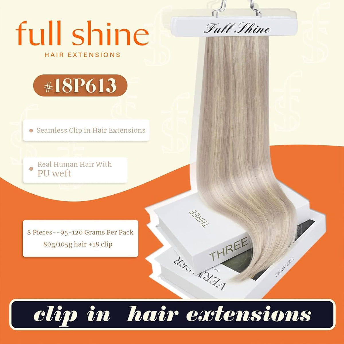 Détail des clips en silicone des extensions Full Shine