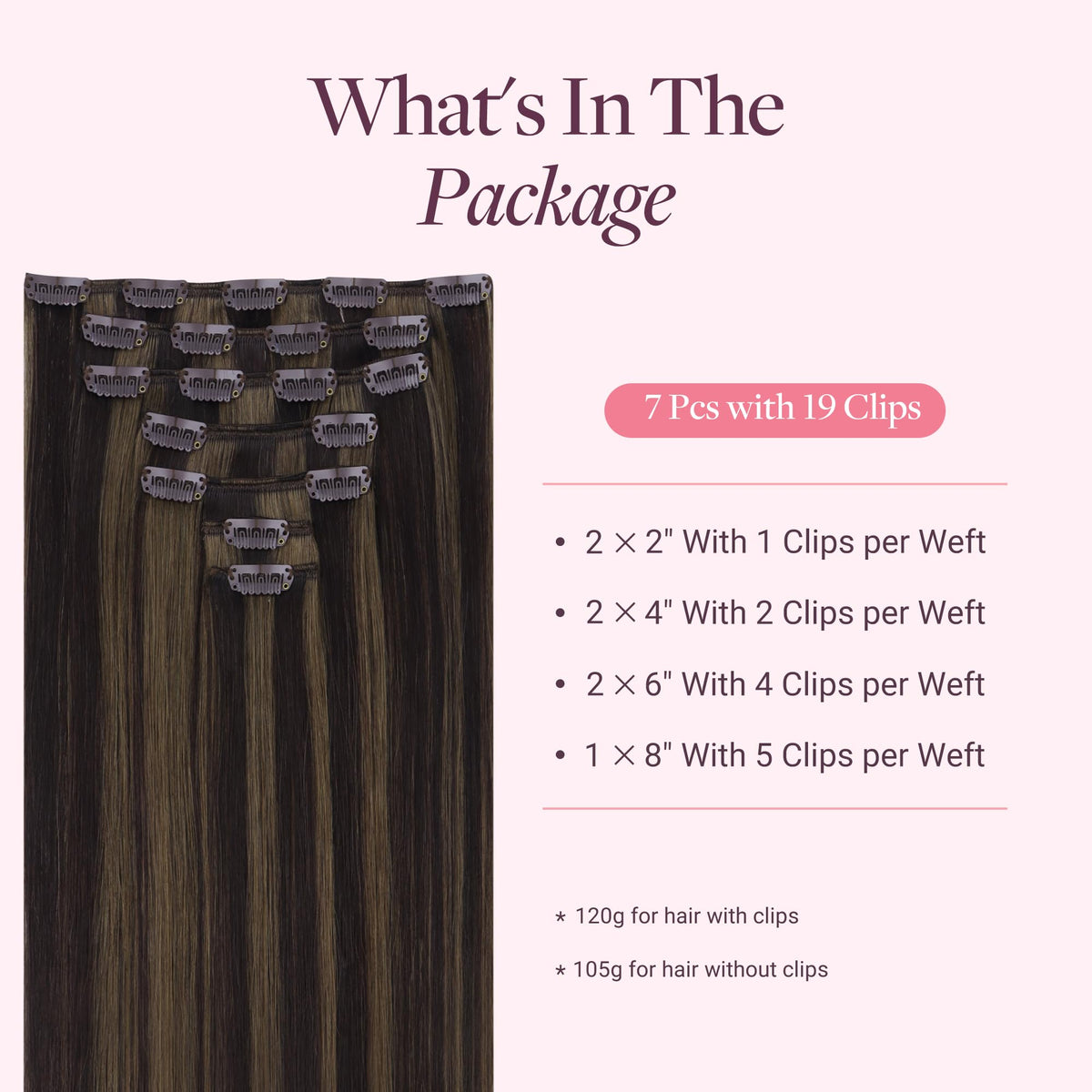 Détail des clips en silicone des extensions GOO GOO