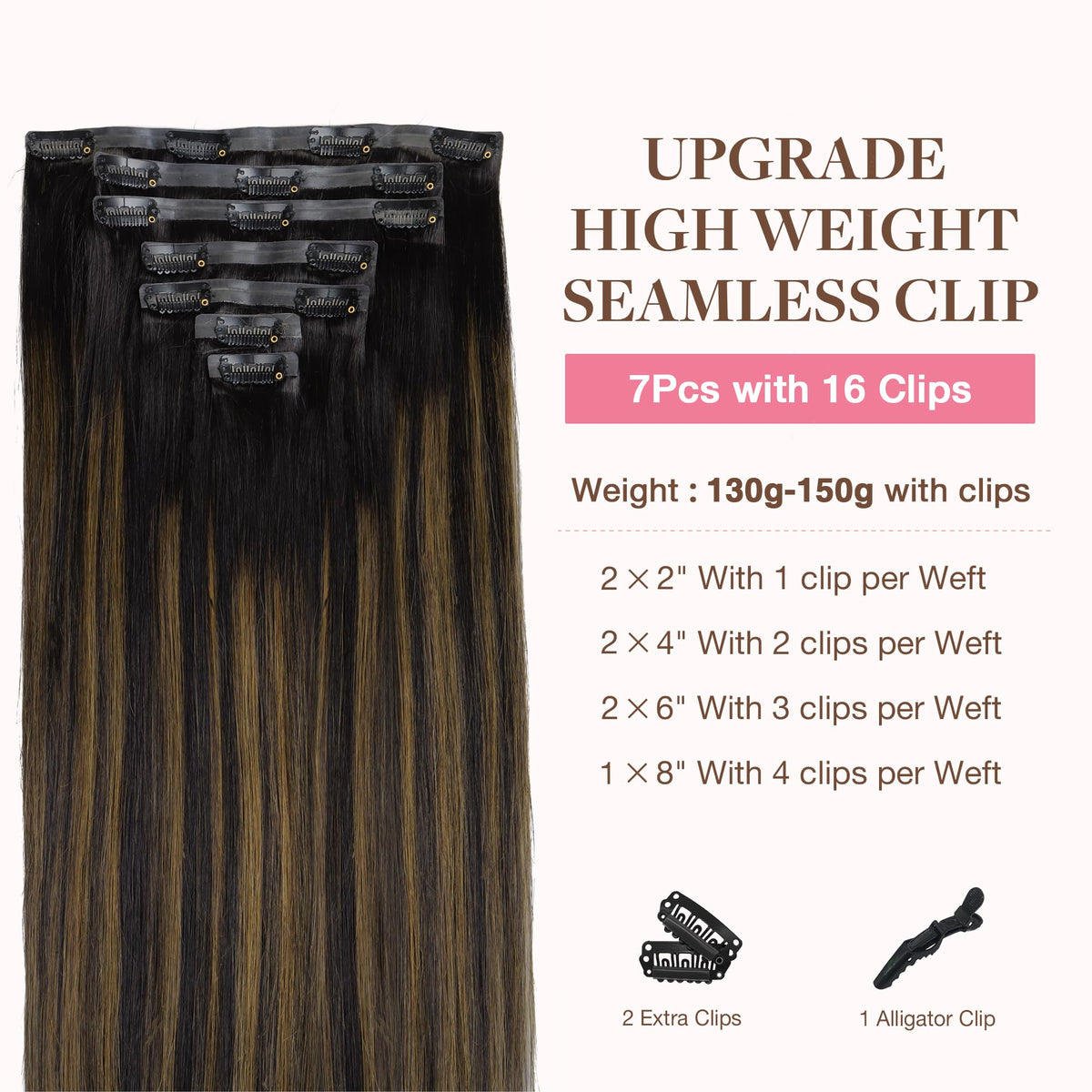 Détail des clips en silicone des extensions GOO GOO