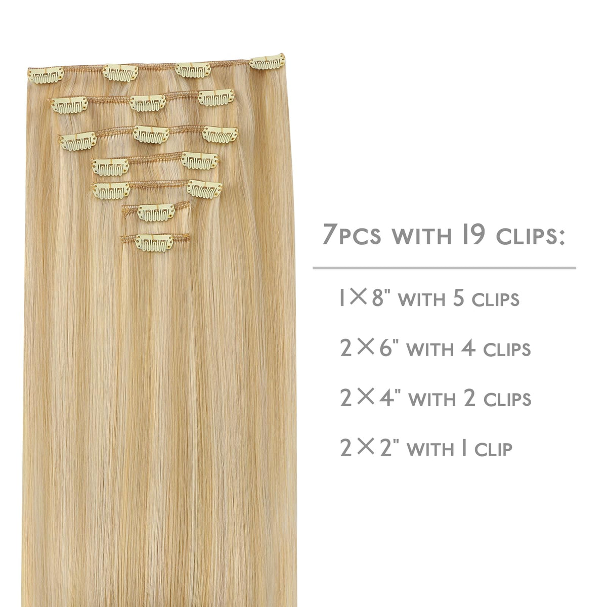 Détail des clips en silicone des extensions Wennalife
