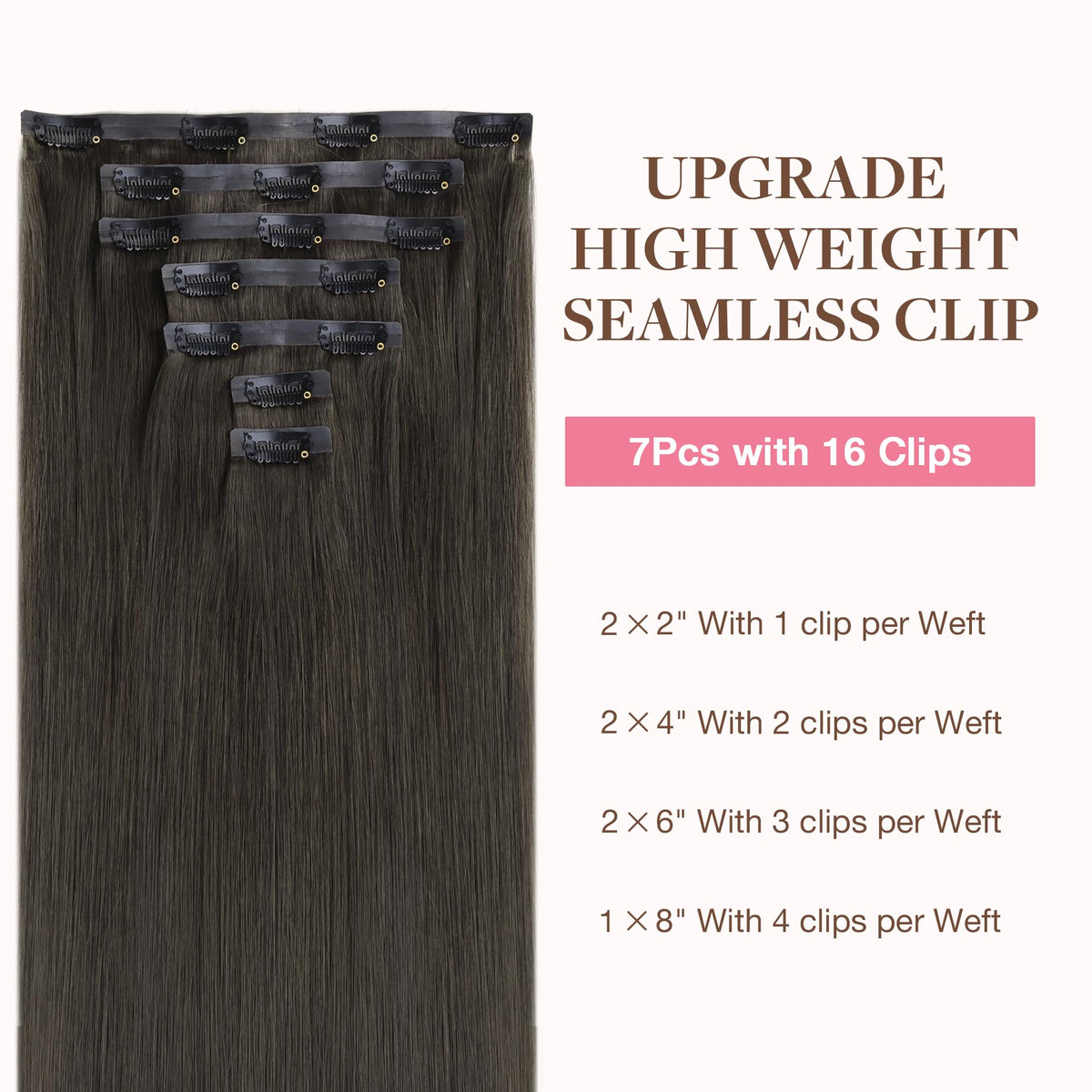 Détail des clips fins des extensions capillaires GOO GOO