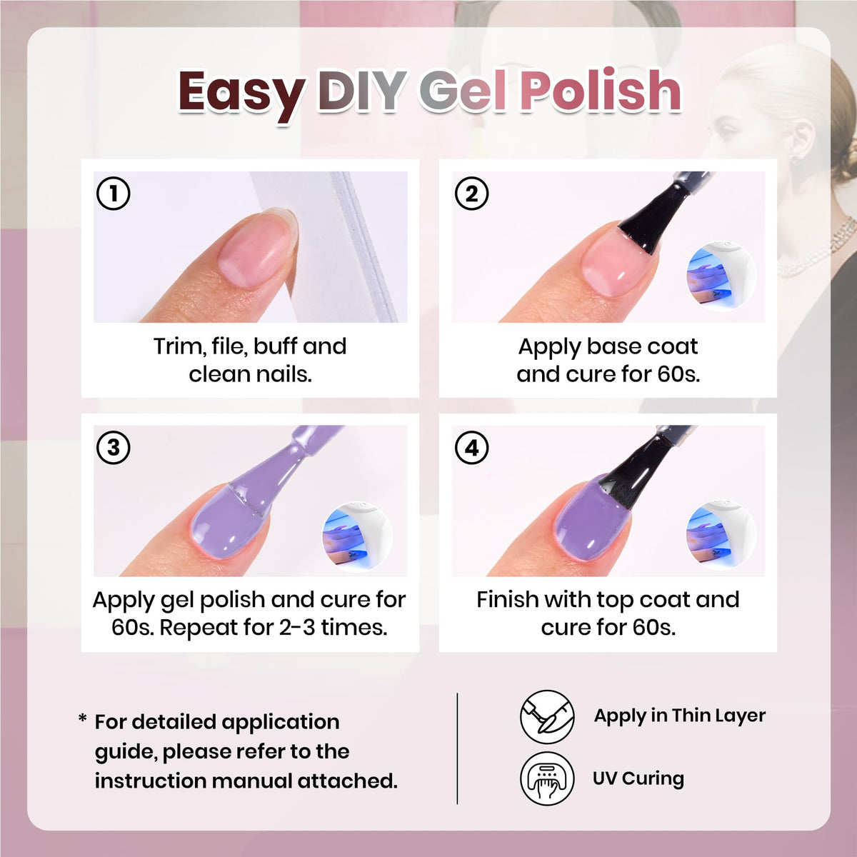 Détail des couleurs de vernis gel beetles