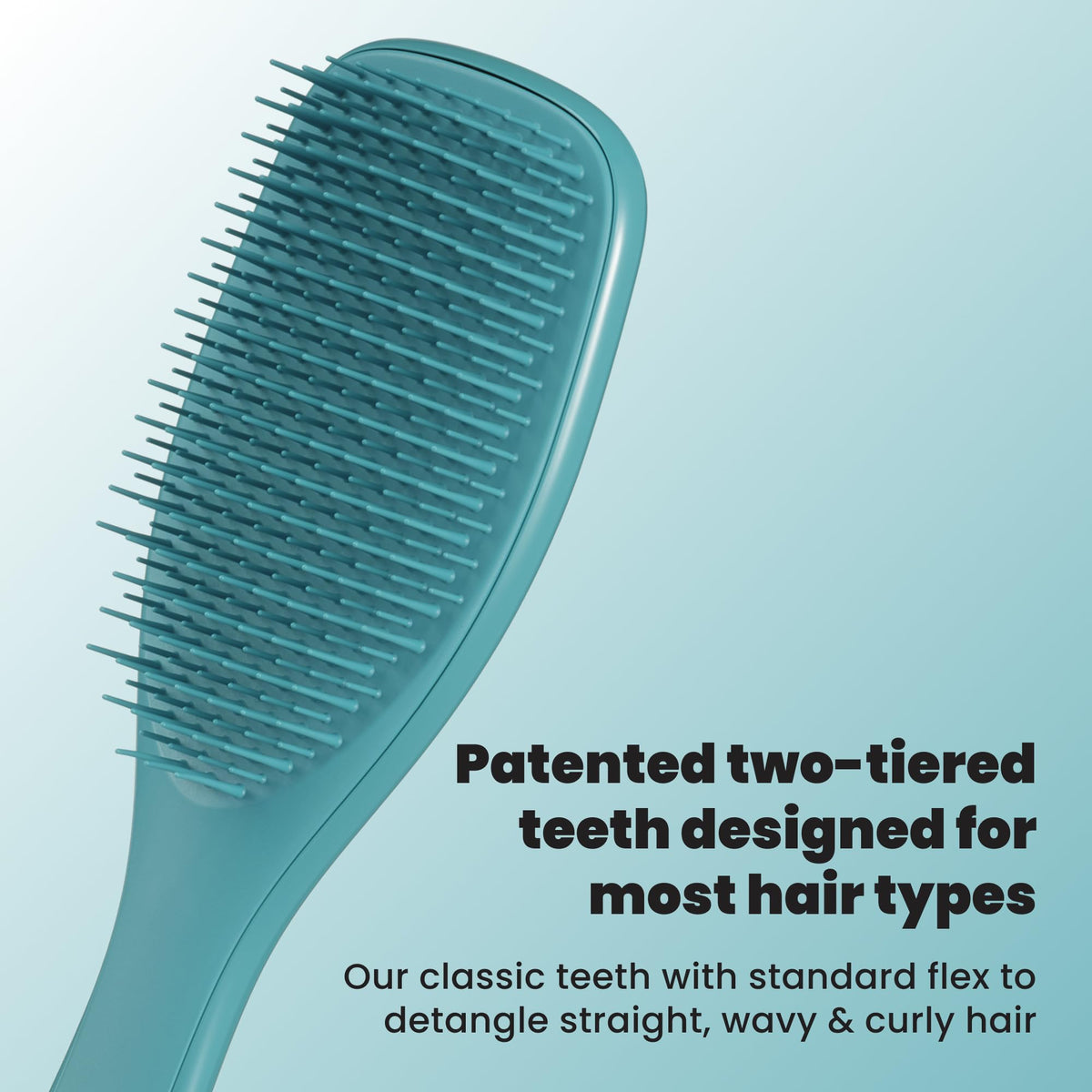 Détail des dents de la Brosse Démêlante TANGLE TEEZER