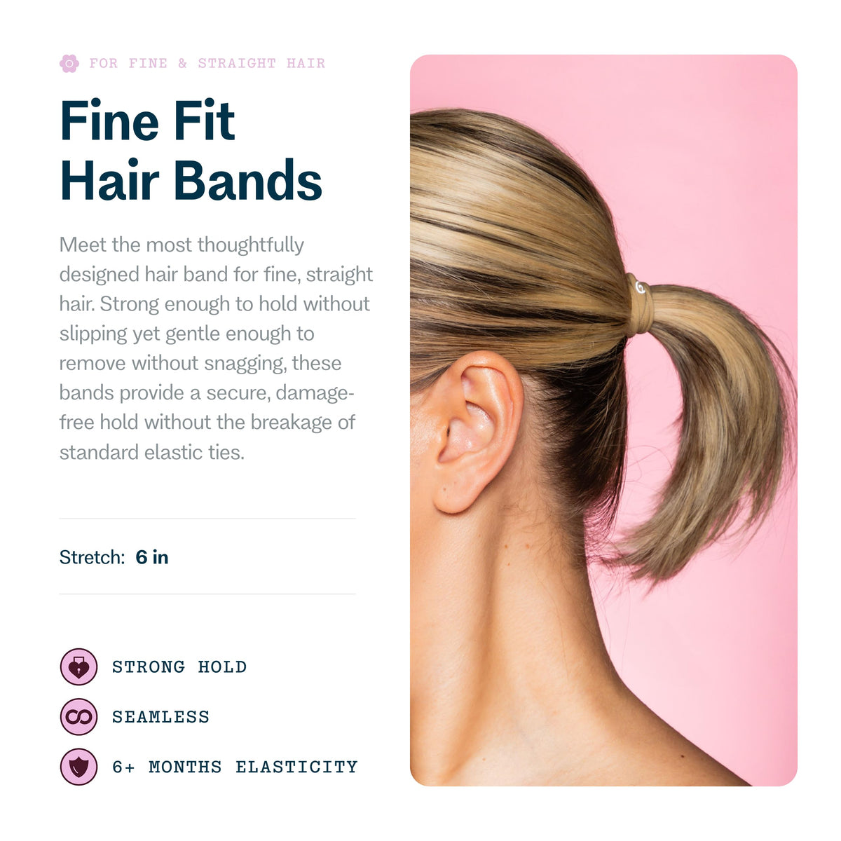 Détail des élastiques cheveux GIMME, texture douce et extensible