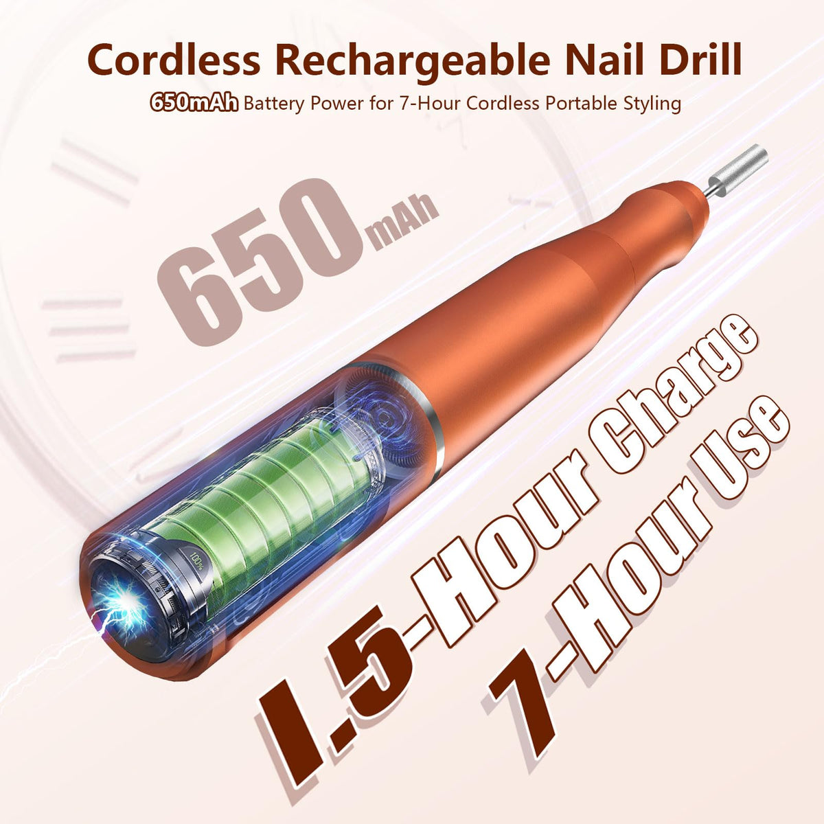 Détail des embouts de haute qualité du kit de fraise à ongles TUOBEO