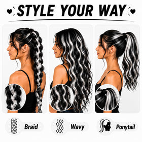 Détail des extensions capillaires RINBOOOL avec clip de fixation
