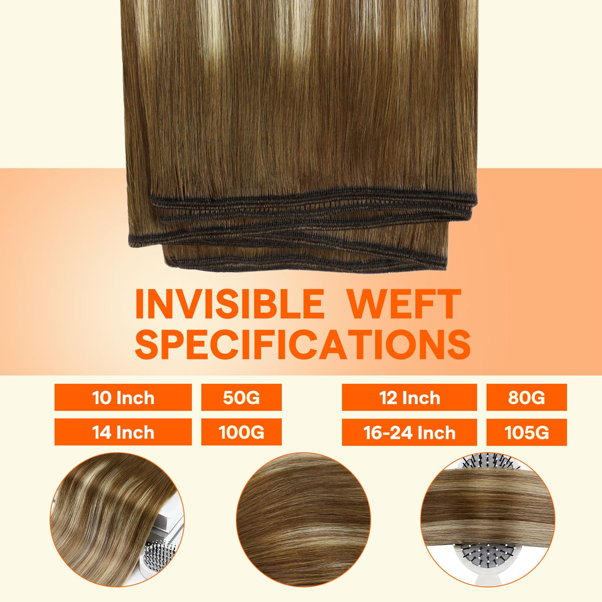 Détail des extensions cheveux Full Shine avec tissage double