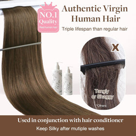 Détail des extensions de cheveux GOO GOO avec trame double