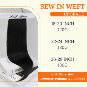 Détail des extensions Full Shine montrant la texture douce et soyeuse