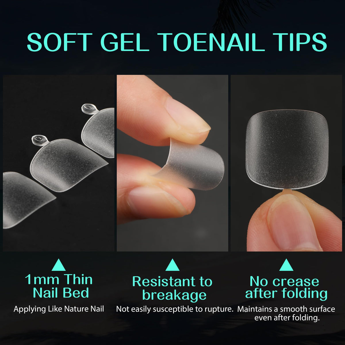 Détail des Faux Ongles de Pied en Gel Mat UNA GELLA