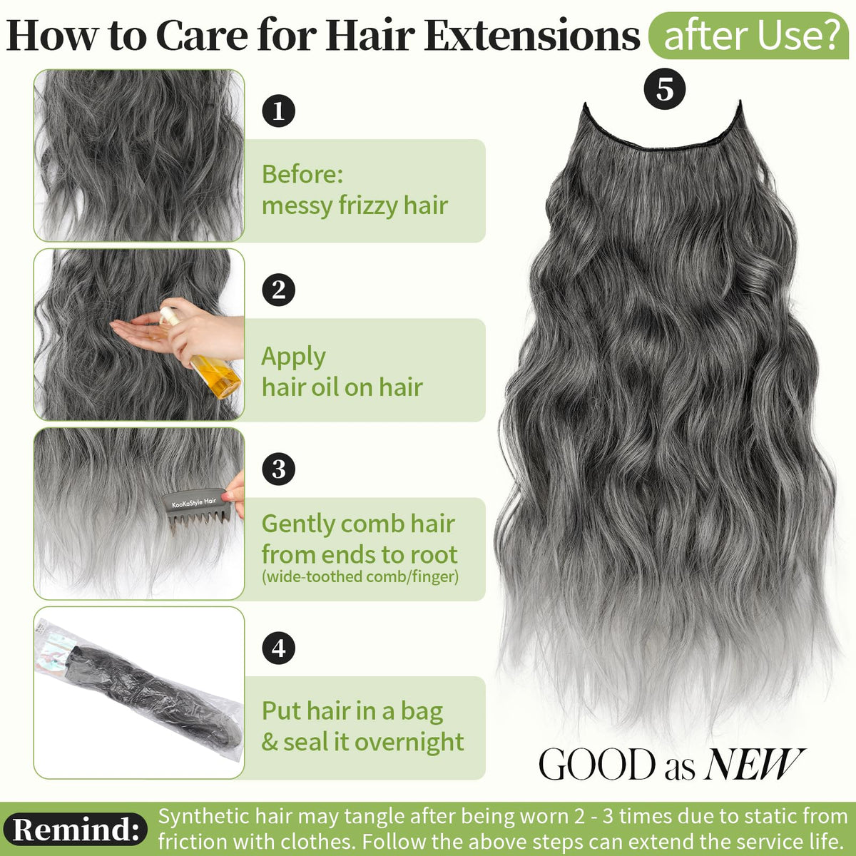 Détail des fils de remplacement des extensions KooKaStyle