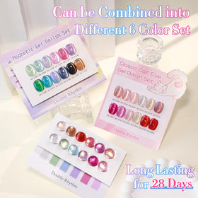 Détail des flacons de vernis gel Cat Eye Double Rhythm