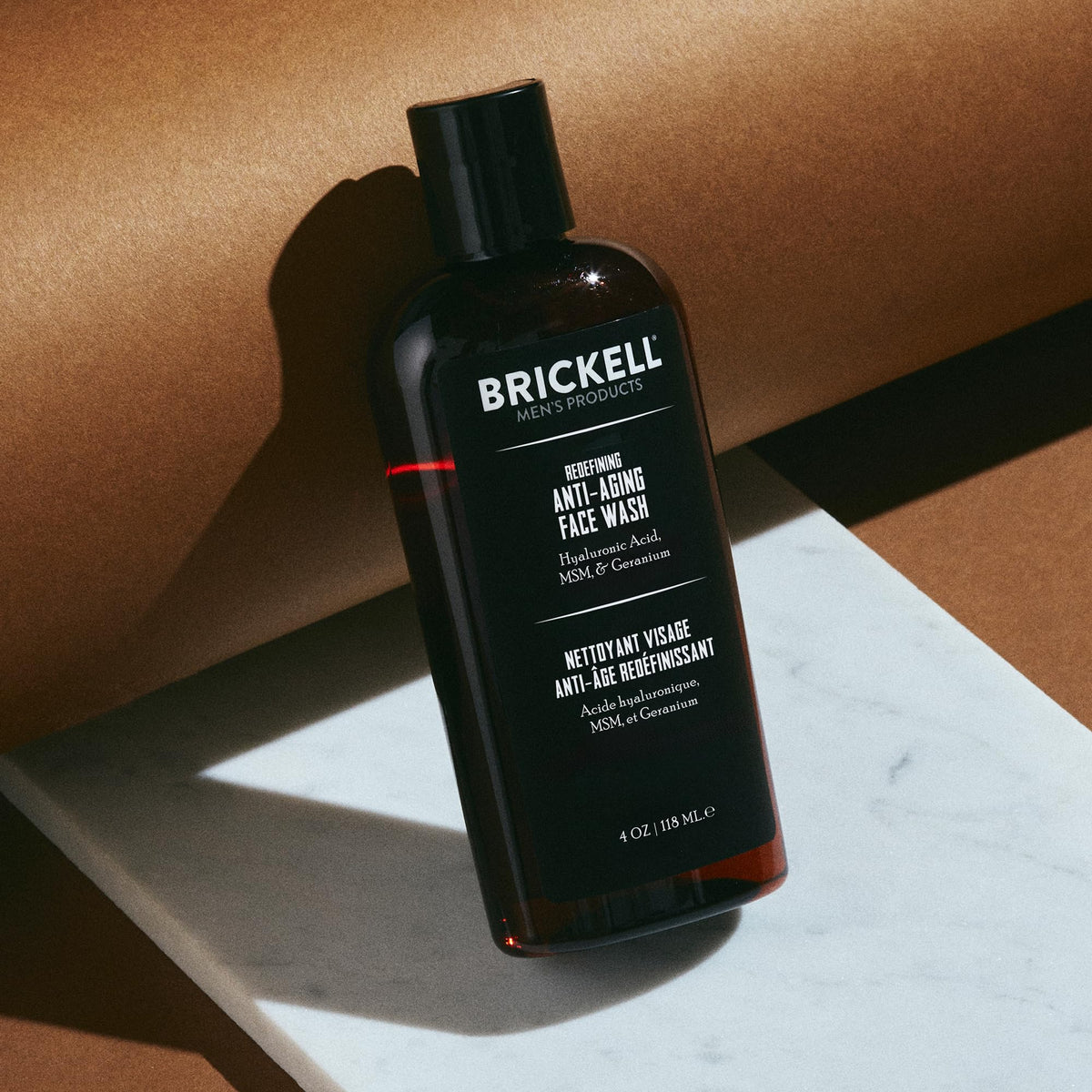 Détail des ingrédients du gel nettoyant Brickell