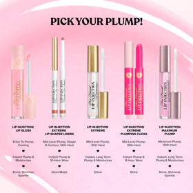 Détail des ingrédients du Too Faced Lip Injection Extreme