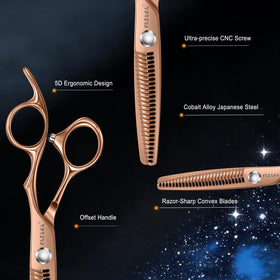 Détail des lames des ciseaux YASAKA 6 pouces avec technologie de découpe au laser