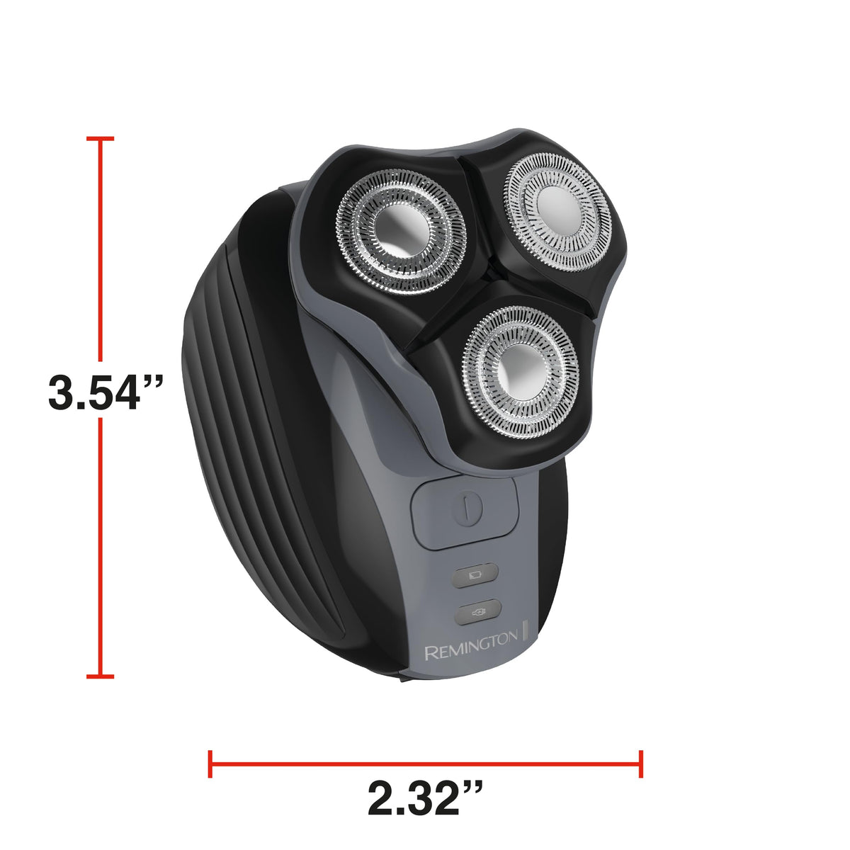 Détail des lames en acier inoxydable du rasoir Remington