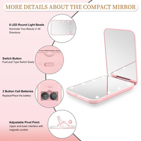 Détail des lumières LED sur le miroir Kakuje