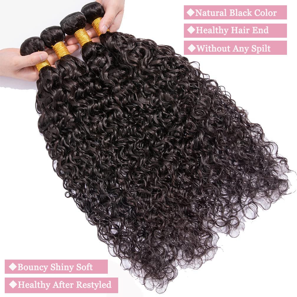 Détail des mèches d'extensions cheveux humains boucles profondes hetnear