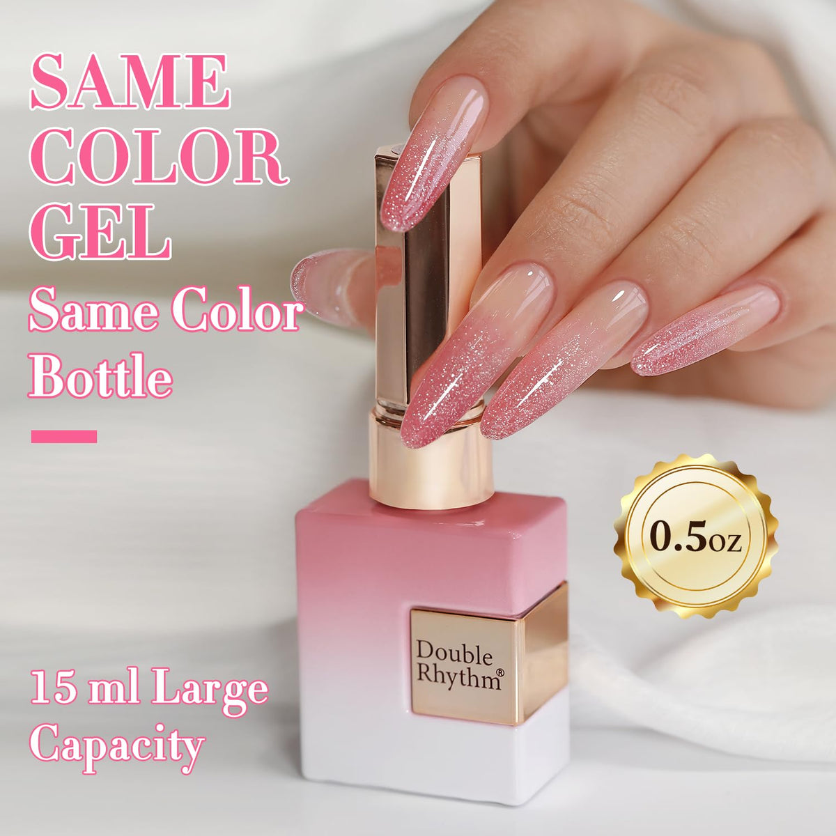 Détail des paillettes dans le vernis gel Double Rhythm