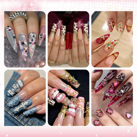 Détail des perles à ongles métalliques BELLEBOOST avec un éclat brillant