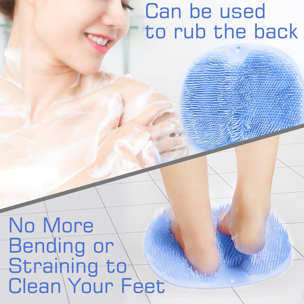 Détail des poils de gommage du tapis SZZYXD