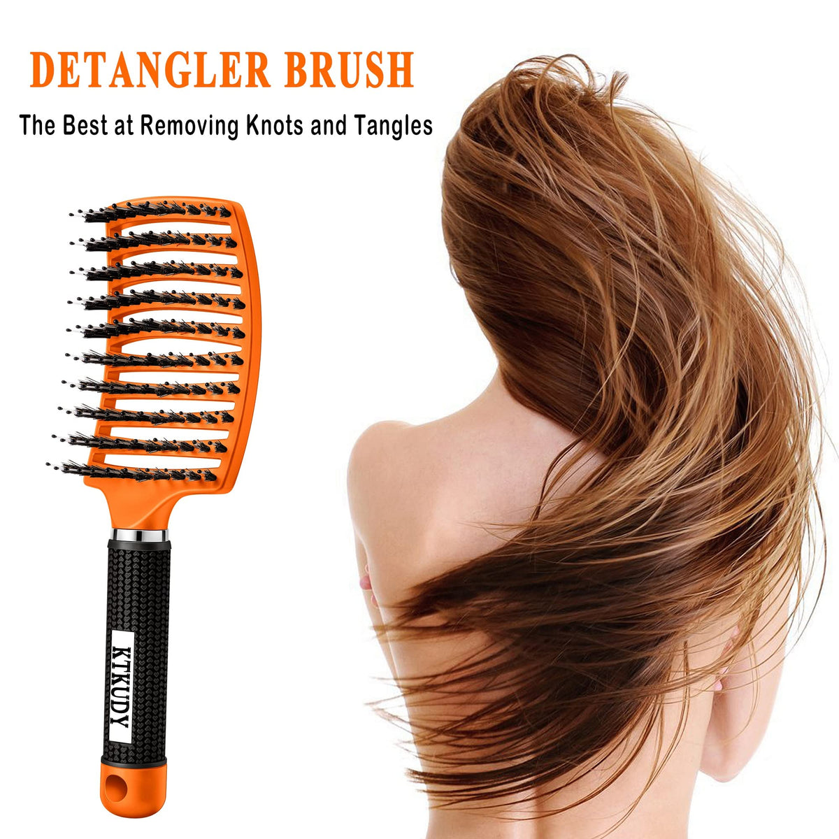 Détail des poils de la brosse démêlante KTKUDY
