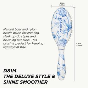 Détail des poils de la brosse Denman, mélange de poils de sanglier et nylon