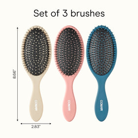 Détail des poils souples de la brosse démêlante Conair
