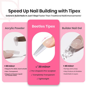 Détail des pointes d'ongles en forme d'amande du kit