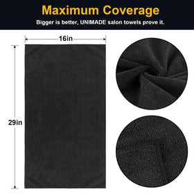 Détail des serviettes UNIMADE montrant la texture en microfibre