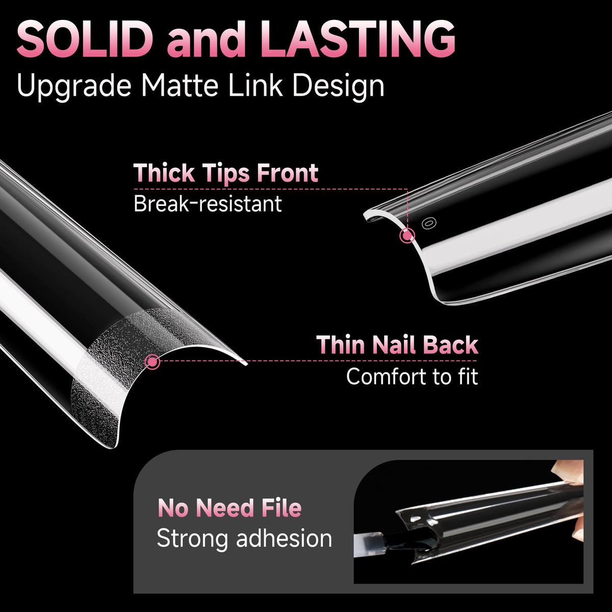 Détail des tailles des faux ongles UNA GELLA