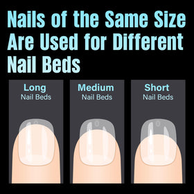 Détail des tips d'ongles TOMICCA avec numéros de taille